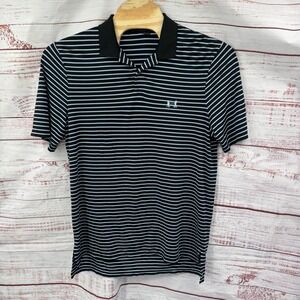 RLX Ralph Lauren Golf Polo Shirt Mens Large Striped Performance Athletic‎ Casual
